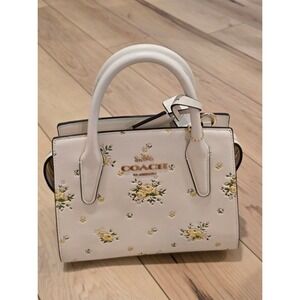 COACH Andrea Carryall Bag With Floral Print CAL46 Gold/Chalk Multi NWT